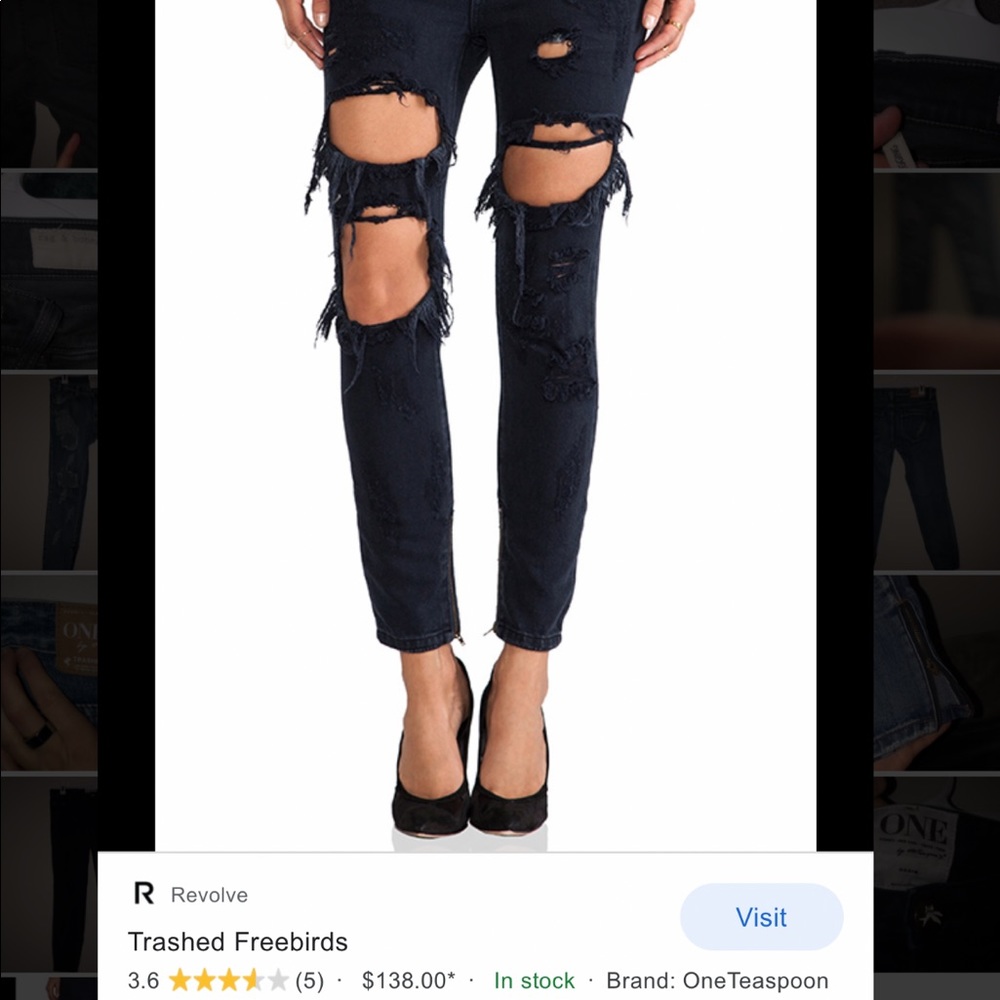 One teaspoon black trashed freebirds!